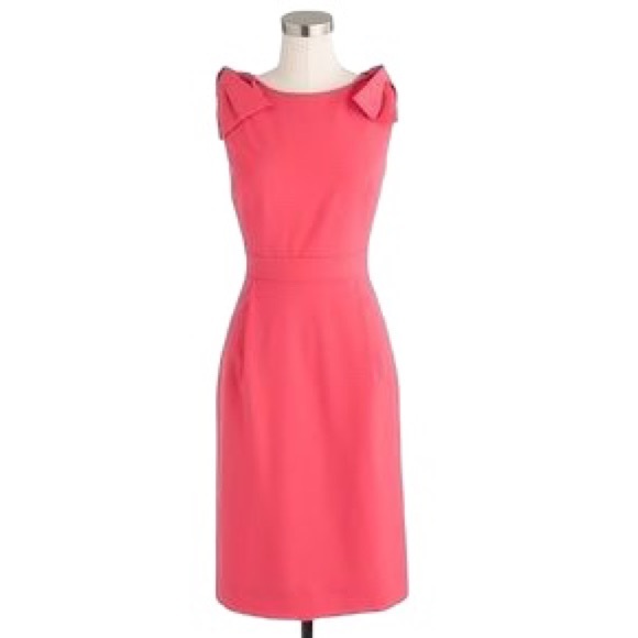 J. Crew Pink Origami Bow Detail Sleeveless Sheath Dress - 12 - Picture 3 of 15